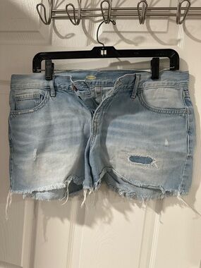 Old Navy Light Blue Distressed Denim Cutoff Shorts